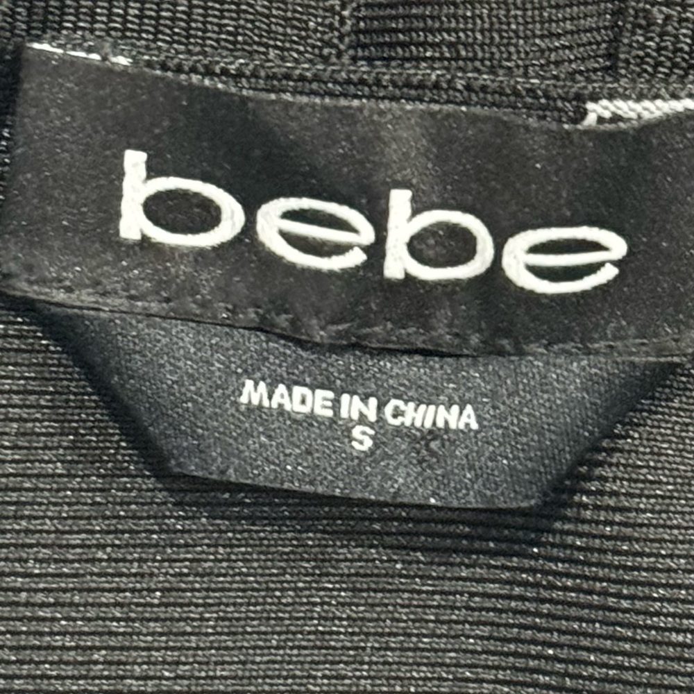 Bebe Bandage Black Crop Top Size Small - Picture 7 of 12